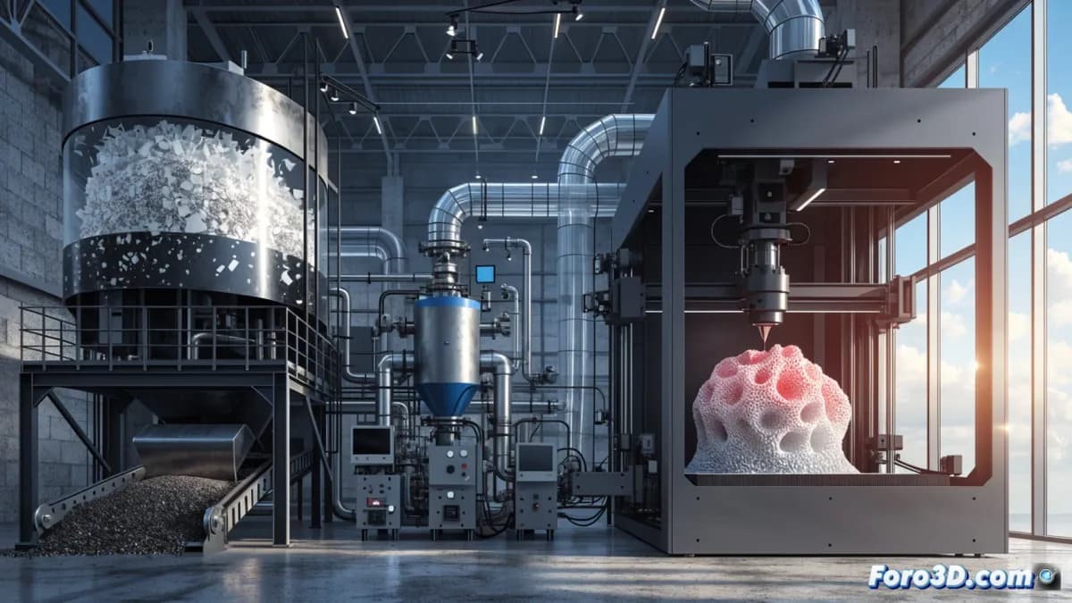 Hultsfred transforma residuos industriales en materia prima para impresión 3D